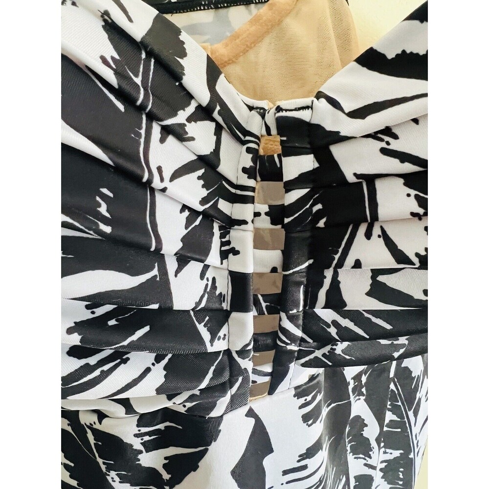 Swim By Cacique Womens Plus Size Underwire‎ Swim Tankini Top Palm Leaves 44DDD - Picture 2 of 5